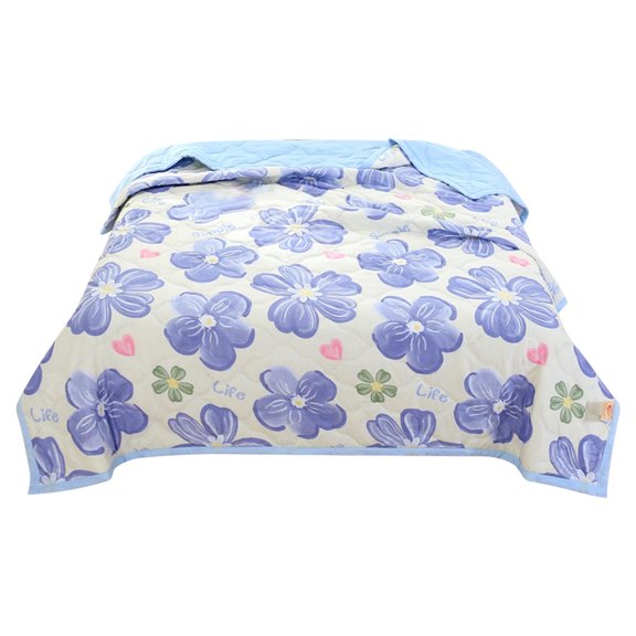 Summer Air Conditioning Quilt, Skin-Friendly Washed Cotton for Cool Sleep, Breathable Lightweight for Warm Weather, Machine Washable Durable Construction Modern Style for Single Double Bed Sofa Throw