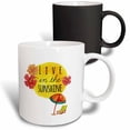 thumbnail image 1 of 3drose, Summer Aloha Beach Flower Illustration Typography-live in the Sunshine, 11oz Magic Transforming Mug, 1 of 7