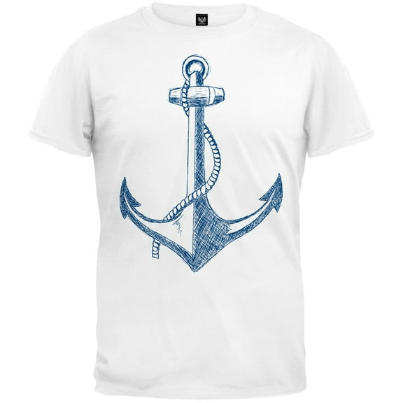 Summer Anchor White T-Shirt - Medium