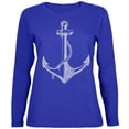 thumbnail image 1 of Summer Anchor Womens Long Sleeve T Shirt Royal X-LG, 1 of 1