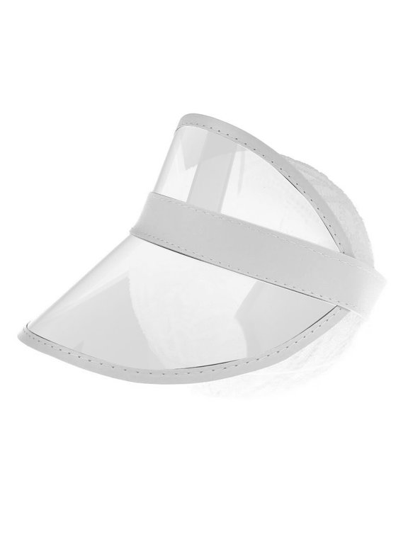 Summer Anti-UV Women Men Baseball Hat Transparent Empty Top Plastic PVC Sunshade Hat Bicycle Sun Hat Sports Accessories