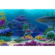 Summer Aquarium Blue Underwater Photography Backdrop Colorful Coral Reef Fairy Tale Backgr