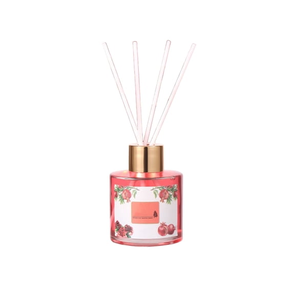 Summer Aromatherapy Scent Diffuser, with 4 Fiber Sticks, Refillable Glass Vessel , Aromatherapy Diffusers Air Fresheners for Home Bedroom Bathroom