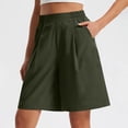 thumbnail image 1 of Summer Athletic Shorts For Women With Pockets Solid Stretch Twill Thin Waist Pull Regular Hiking Shorts Bermuda Casual Bicycle Shorts Beach Shorts ( M ), 1 of 9