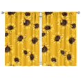 thumbnail image 1 of Summer Autumn Sunflower Curtains Set - Vintage Watercolor Floral Yellow Boho Window Treatment Panels, 1 of 2