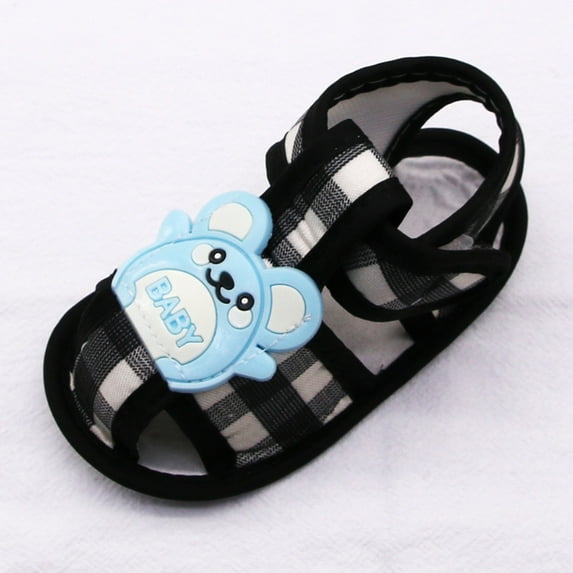 Summer Baby Boy Girl Cartoon Pattern Hollow Sandals Cotton Infant Toddler Soft Sole Shoes First Walker
