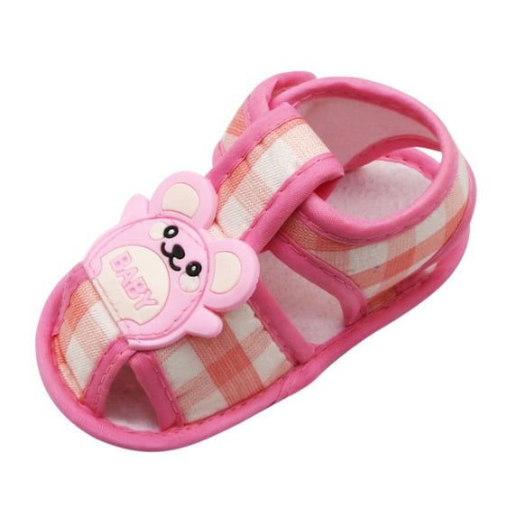 Summer Baby Boy Girl Cartoon Pattern Hollow Sandals Cotton Infant Toddler Soft Sole Shoes First Walker