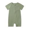 thumbnail image 1 of Summer Baby Boy Romper Casual Zipper Sleeper Short Sleeve Jumpsuit Onesie Outfits Green Soft Newborn Clothes 6-9M, 1 of 3