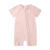 thumbnail image 1 of Summer Baby Boy Romper Casual Zipper Sleeper Short Sleeve Jumpsuit Onesie Outfits Pink Soft Newborn Clothes 6-9M, 1 of 3