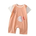 thumbnail image 1 of Summer Baby Boys Clothing Agkizg Baby Boys Bodysuits, Baby Boys Short Sleeves Rompers, Child's Jumpsuit Boys and Girls Baby Botton Short Sleeve Round Neck Cute Solid Shorts Rompers, 1 of 3