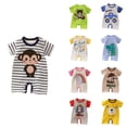 thumbnail image 1 of Summer Baby Boys Clothing Agkizg Baby Boys Bodysuits, Baby Boys Short Sleeves Rompers, Clothing Newborn Baby Cotton Short Sleeve Thin Crawling Suit Baby Onesie Ha Clothes, 1 of 3