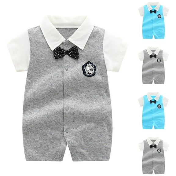 Summer Baby Boys Clothing Agkizg Baby Boys Bodysuits, Baby Boys Short Sleeves Rompers, Toddler Baby Girls Boys Short Sleeve Printed Color T-Shirt Round Neck Jumpsuit Romper