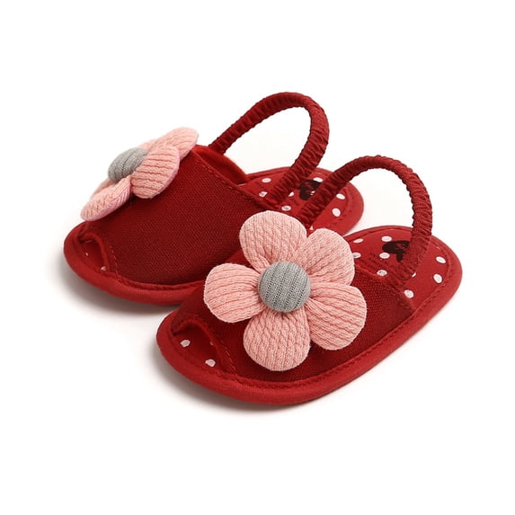 Summer Baby Boys Girls Flower Breathable Anti-Slip Shoes Sandals Toddler Soft Soled First Walkers Shoes