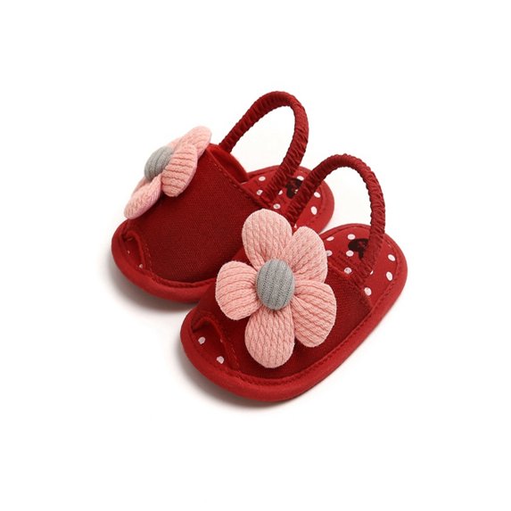 Summer Baby Boys Girls Flower Breathable Anti-Slip Shoes Sandals Toddler Soft Soled First Walkers Shoes