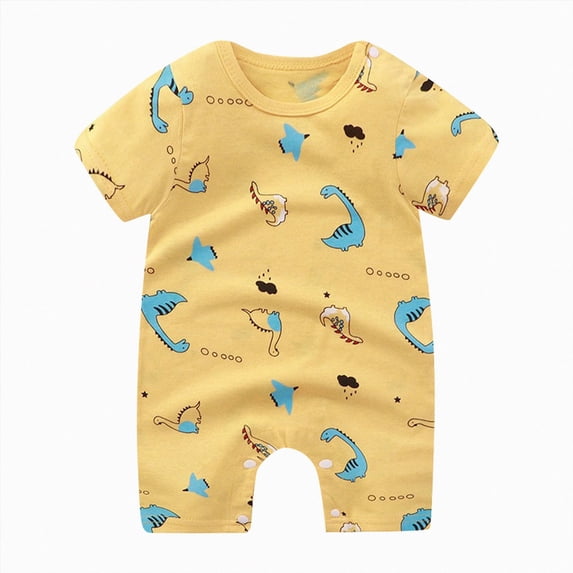 Summer Baby Cute Cartoon Pattern Home Short Sleeved Romper
