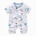 thumbnail image 1 of Summer Baby Cute Cartoon Pattern Home Short Sleeved Romper, 1 of 7