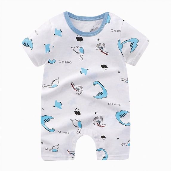 Summer Baby Cute Cartoon Pattern Home Short Sleeved Romper