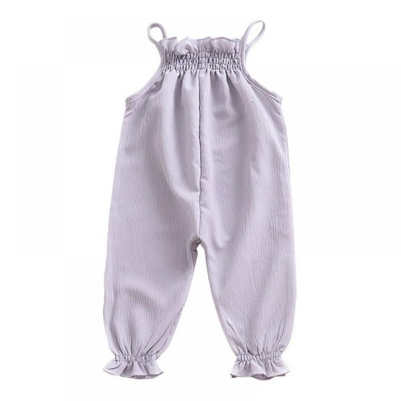 Summer Baby Girl Cute Strap Jumpsuit Harem Pants Trousers Elastic Band Bodysuits Outfit Clothes