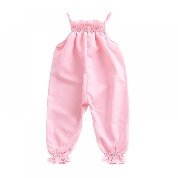 Summer Baby Girl Cute Strap Jumpsuit Harem Pants Trousers Elastic Band Bodysuits Outfit Clothes