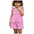 thumbnail image 1 of Summer Baby Girl Outfit Striped Tunic Sleeveless T-Shirt Top and Shorts Infant Girl Summer Clothes 2Pcs Set Girls Summer Set 0-18 Months,6-12 Months, 1 of 5