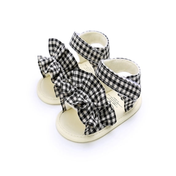 Summer Baby Girls Breathable Anti-Slip Bow Shoes Sandals Toddler Soft Soled First Walkers