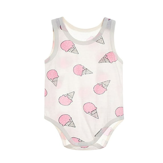 Summer Baby Girls Clothing Agkizg Baby Girls Bodysuits, Baby Girls Sleeveless Rompers, Baby Long Sleeved Polka Printed Bodysuit Bag and Bottom Coat