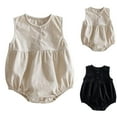 thumbnail image 1 of Summer Baby Girls Clothing Agkizg Baby Girls Bodysuits, Baby Girls Sleeveless Rompers, Baby New Onesie Newborn Crawling Clothes Sleeveless Thin Ha Clothes Bag Fart Clothes, 1 of 4
