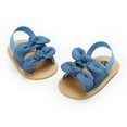 thumbnail image 1 of Summer Baby Girls Sandals Infants Anti-Slip Soft Soled Bownot Flats First Walkers, 1 of 7