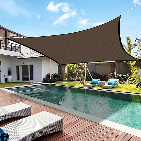 Summer Backyard Patio Clearance! BVXEEP Sun Shade Sail, Sun Shades Outdoor Patio, Outdoor Balcony Courtyard Black Sunshade Net Encrypted Thickened Fringe Perforated High Temperature Car Sunscreen Net