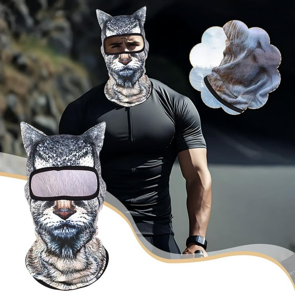Summer Balaclava Face Mask with Ears - UV Protection Sunscreen Head Cover for Cycling, Skiing & Festivals | Breathable Windproof Sheisty Mask