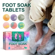 Summer Bargain, 6pcs Foot Bath Bombs, Natural Essential Oil Gift Set, Relaxing Spa Treatment, for Home Use, Deodorizing, Epsom Salt Infused, Blahzhy Liquidation | Plastic, Multicolor [New Arrival]