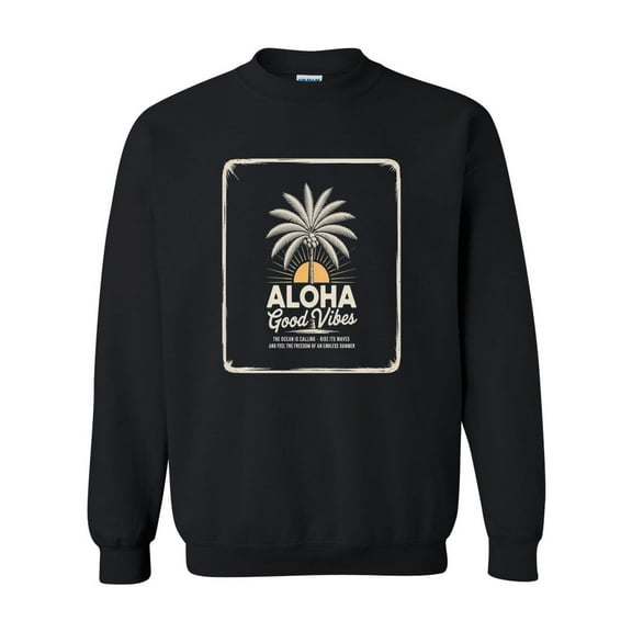 Summer Beach Aloha Summer Vibes Hawaiian Vacation Graphic Sweatshirt, for men & women, up to size 5XL