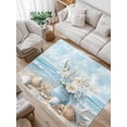 thumbnail image 1 of Summer Beach Area Rug for Bedroom 3x5 Ft Flower Vase Coastal Starfish Seashell Super Soft fuzzy Throw Rug Non-Slip Fluffy Plush Indoor Floor Carpet for Living Room Nursery Home Decor, 1 of 8