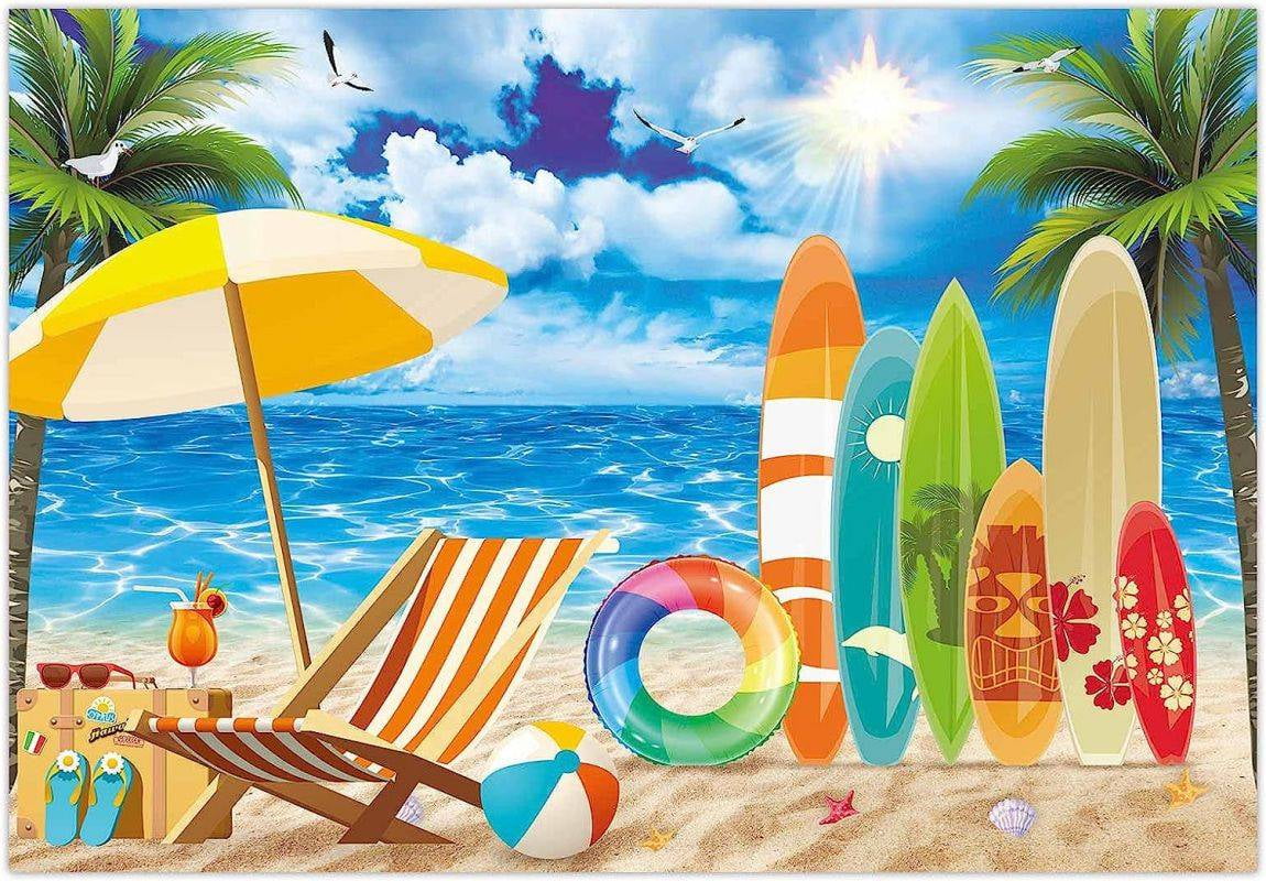 Summer Beach Backdrop Ocean Wave Sand Floor Background for Photography ...