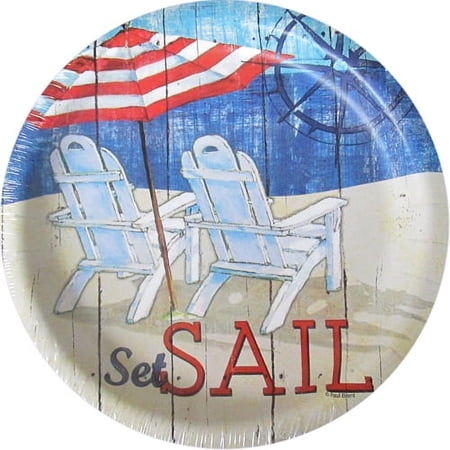 Summer 'Beach Bums' Large Paper Plates (8ct)