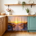 thumbnail image 1 of Summer Beach Cabinet Curtain 28"Wx35"L, Dustproof Under Sink Skirt with Self Adhesive Tape, Sunset Nautical Ocean Sea Cabinet Curtain Cover for Bathroom Vanity, Kitchen Sink, Laundry Room, 1 of 9