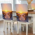 thumbnail image 1 of Summer Beach Chair Back Covers, Removable Chair Covers for Dining Chairs Set of 4, Washable Chairs Slipcovers Back Seat Protector for Wedding Party 19"x20", 1 of 9