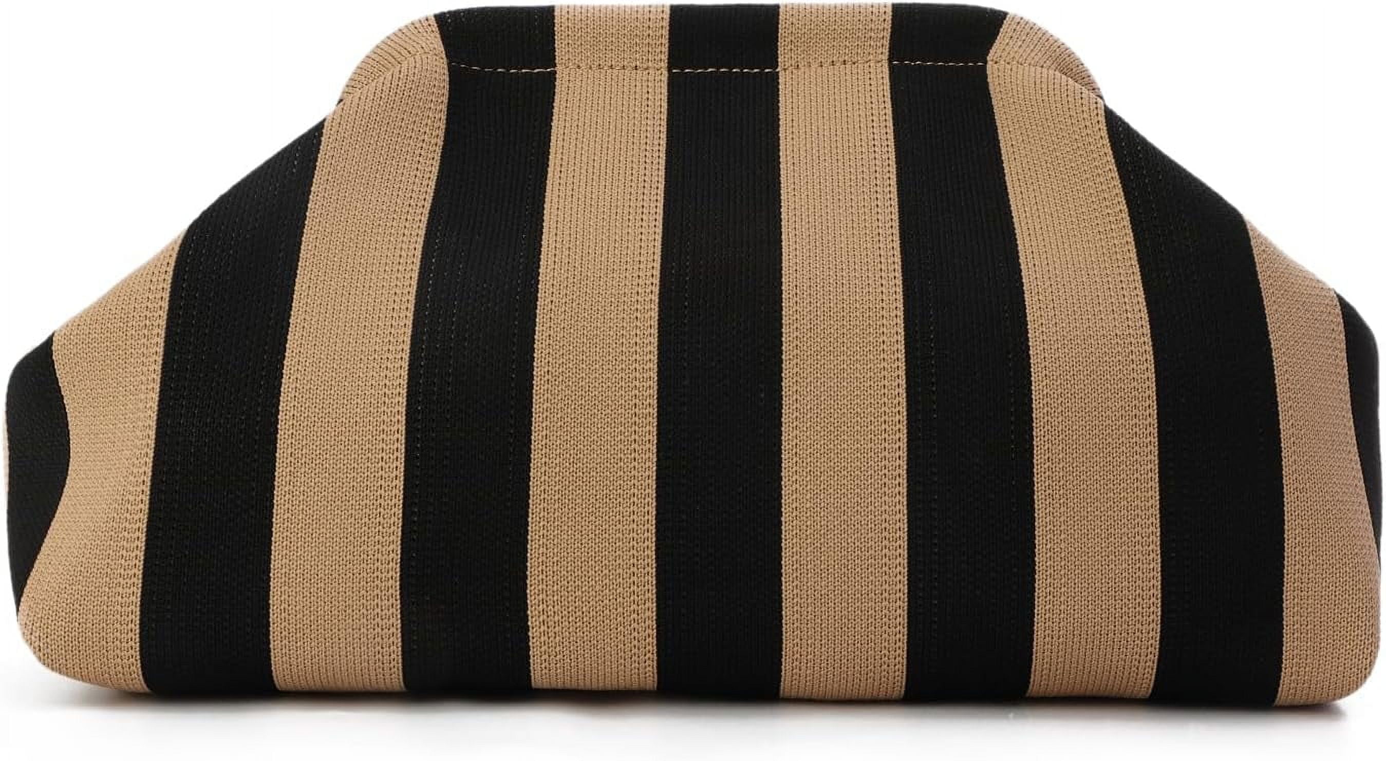 Summer Beach Clutch Purses for Women Woven Crochet Handbags Dumpling Clutch Ruched Cloud Purse Casual Colorblock Bag