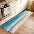 thumbnail image 1 of Summer Beach Coastal Area Rugs 2x6 for Kitchen Runner Rug, Watercolor Seaside Waves Ocean Non Slip Washable Rug Runner, Low Pile Indoor Floor Carpet Mat Bathroom Rugs for Bedroom, Kids Room, 1 of 9