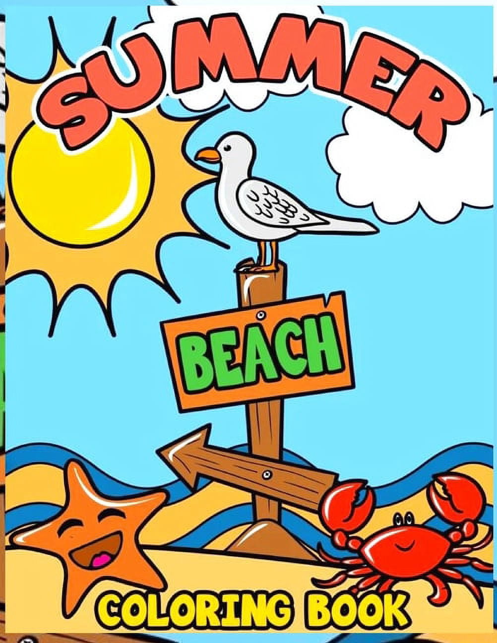 Summer Beach Coloring Book: Anxiety SUMMER Coloring Books For Adults And Kids Relaxation And Stress Relief (Paperback)