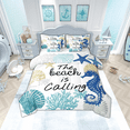 thumbnail image 1 of Summer Beach Comforter Set 7 Piece Bed in a Bag Twin,Blue Seahorse Bedding Set Nautical Coastal Sheet Sets with Comforter Seashell Starfish Shell Coral Bed Set,Ocean Decor, 1 of 4
