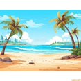 thumbnail image 1 of Summer Beach Digital Printed Photography Backdrops Tropical Holiday Childr Baby Birthday Party Photo Studio Background RD-01, 1 of 5