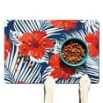 thumbnail image 1 of Summer Beach Dog Food Mat with Tropical Floral and Boho Inspired Prints – Absorbent, Quick Dry Pet Feeding Mat with Vibrant Botanical and Palm Leaf Patterns, 1 of 6