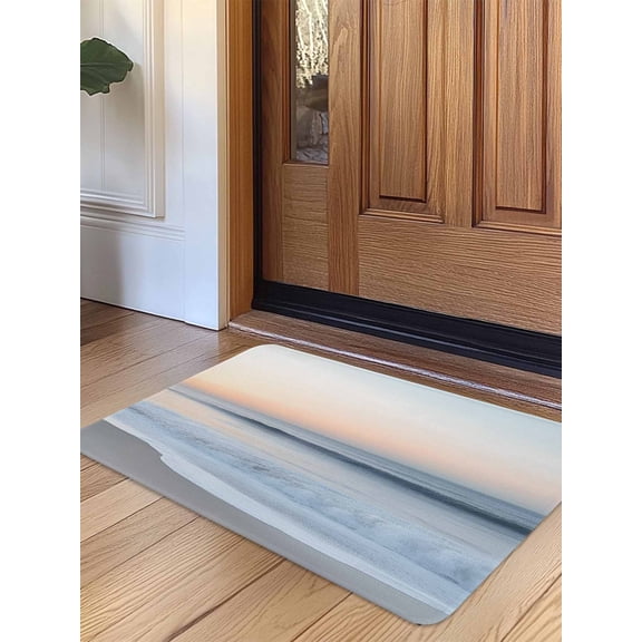 Summer Beach Door Mat&nbsp;Indoor Outdoor Entrance, Non Slip Small Rug for Kitchen Bathroom Entryway Rug, Coastal Nautical Seaside Ocean Washable Doormat Floor Mat for Office Home Decor 16x24 Inch