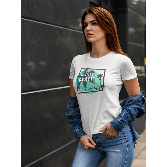 Summer Beach Emerald Watercolor T-Shirt Women -Image by Shutterstock, Female x-Large