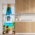 thumbnail image 1 of Summer Beach Fridge Mural 3D Refrigerator Stickers Waterproof Vinyl Sea View Wallpaper for Kitchen F, 1 of 5