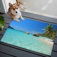 thumbnail image 1 of Summer Beach Front Door Rugs 2x3 ft Tropical Beach Ocean Sea with Landscape of Palm Trees Small Rug for Entryway Non Slip Washable Bathroom Door Mat Absorbent Floor Mat for Indoor Entrance, 1 of 9