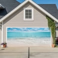 thumbnail image 1 of Summer Beach Garage Door Cover Banner 6 x 13 FT, Blue Coastal Ocean Seaside Nautical Garage Door Curtains Backdrop with Grommets for Indoor Outdoor Wall Party Porch Yard Decorations Background, 1 of 9