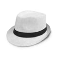 thumbnail image 1 of Summer Beach Hat Sun Screen Linen Fedoras Outdoor Travel Hats Men | Women | Unisex (White), 1 of 1