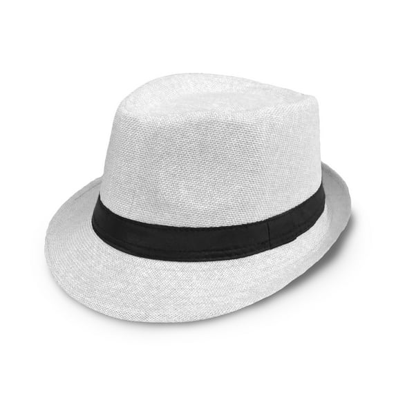 Summer Beach Hat Sun Screen Linen Fedoras Outdoor Travel Hats Men | Women | Unisex (White)